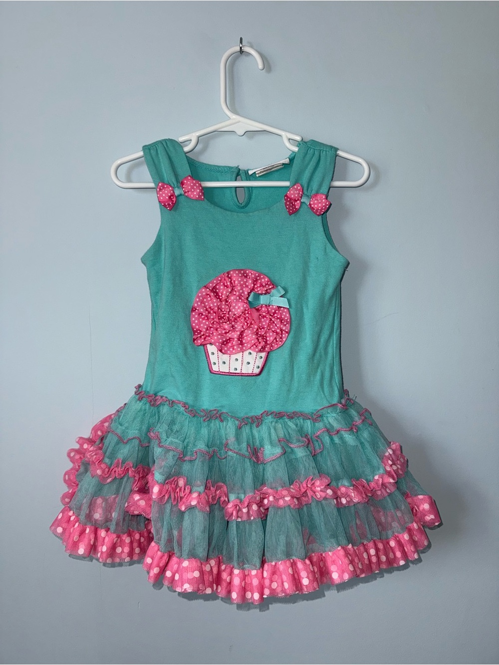Emily Rose Teal and Pink Cupcake Tutu Bodysuit